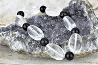 Quartz and Blue Goldstone Bracelet