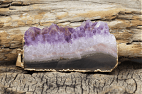 Raw Amethyst Slice Pendants (Gold Foil Dipped)