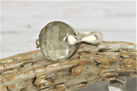 Faceted Prasiolite Ring (size 8)