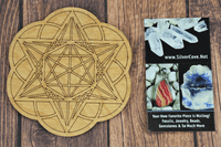 Merkaba/Seed of Life Wooden Grid Plate