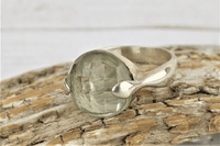 Faceted Prasiolite Ring (size 8)