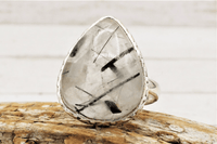 Tourmilated Quartz Ring (Size 7)