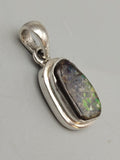 Canadian Ammolite Pendant Set in .925 Sterling Silver