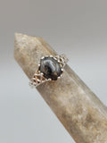Canadian Eye Of Odin Sapphire Ring in .925 Sterling Silver (Size 5.5)