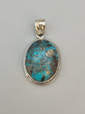 Iranian Turquoise Sterling Silver Pendant