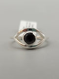 Canadian Eye Of Odin Sapphire Ring in .925 Sterling Silver (Size 6)