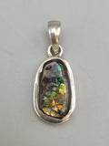 Canadian Ammolite Pendant Set in .925 Sterling Silver