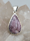 Canadian Rossmanite Tourmaline Pendant Set in .925 Sterling Silver