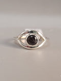 Canadian Eye Of Odin Sapphire Ring in .925 Sterling Silver (Size 5.75)