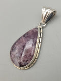 Canadian Rossmanite Tourmaline Pendant Set in .925 Sterling Silver