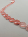 Cherry Quartz Circle Bead Strand ❤️