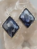 Canadian Eye Of Odin Sapphire Earrings Set in .925 Sterling Silver