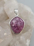 Canadian Rossmanite Tourmaline Pendant Set in .925 Sterling Silver