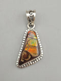 Canadian Ammolite Pendant Set in .925 Sterling Silver