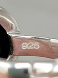 Canadian Eye Of Odin Sapphire Ring in .925 Sterling Silver (Size 6.75)