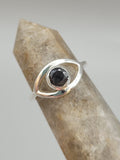 Canadian Eye Of Odin Sapphire Ring in .925 Sterling Silver (Size 6)