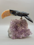 Bird Animal Carving on Amethyst ❤️