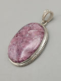 Canadian Rossmanite Tourmaline Pendant Set in .925 Sterling Silver