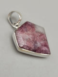 Canadian Rossmanite Tourmaline Pendant Set in .925 Sterling Silver