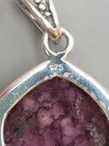 Canadian Rossmanite Tourmaline Pendant Set in .925 Sterling Silver