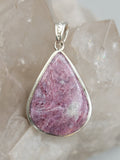 Canadian Rossmanite Tourmaline Pendant Set in .925 Sterling Silver