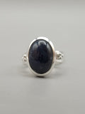 Canadian Eye Of Odin Sapphire Ring in .925 Sterling Silver (Size 6.75)