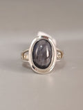 Canadian Eye Of Odin Sapphire Ring in .925 Sterling Silver (Size 6)