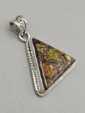 Canadian Ammolite Pendant Set in .925 Sterling Silver
