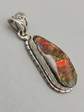 Canadian Ammolite Pendant Set in .925 Sterling Silver