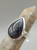 Canadian Eye Of Odin Sapphire Ring in .925 Sterling Silver (Size 6.5)
