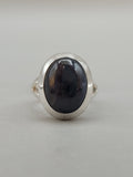 Canadian Eye Of Odin Sapphire Ring in .925 Sterling Silver (Size 5.5)