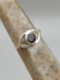 Canadian Eye Of Odin Sapphire Ring in .925 Sterling Silver (Size 7.75)