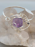 Amethyst Stering Silver Bracelet