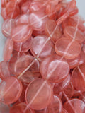 Cherry Quartz Circle Bead Strand ❤️
