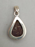 Canadian Petrified Wood Pendant Set in .925 Sterling Silver