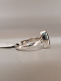 Canadian Eye Of Odin Sapphire Ring in .925 Sterling Silver (Size 6.75)
