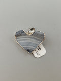 Chalcedony Conchive Druzy Heart Pendant