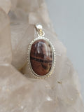 Canadian Petrified Wood Pendant Set in .925 Sterling Silver