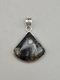 Canadian Staurolite And Garnet Pendant Set in .925 Sterling Silver