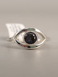 Canadian Eye Of Odin Sapphire Ring in .925 Sterling Silver (Size 7.75)