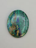 Polished Malachite, Azurite Cabochon