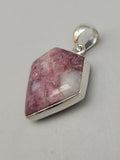 Canadian Rossmanite Tourmaline Pendant Set in .925 Sterling Silver