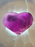Rainbow Fluorite Heart Carving
