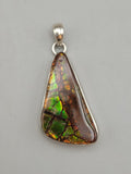 Canadian Ammolite Pendant Set in .925 Sterling Silver