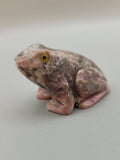 Rhodochrosite Frog Carving ❤️