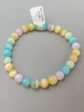 Selenite Bracelet 6mm Multi-Coloured (Dyed)