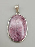 Canadian Rossmanite Tourmaline Pendant Set in .925 Sterling Silver