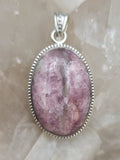 Canadian Rossmanite Tourmaline Pendant Set in .925 Sterling Silver