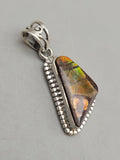 Canadian Ammolite Pendant Set in .925 Sterling Silver