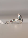 Canadian Eye Of Odin Sapphire Ring in .925 Sterling Silver (Size 6.75)
